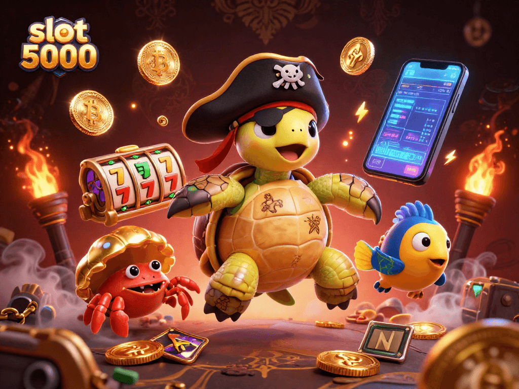 Engage with the thrilling slot 5000 experience featuring vibrant characters and gaming elements.