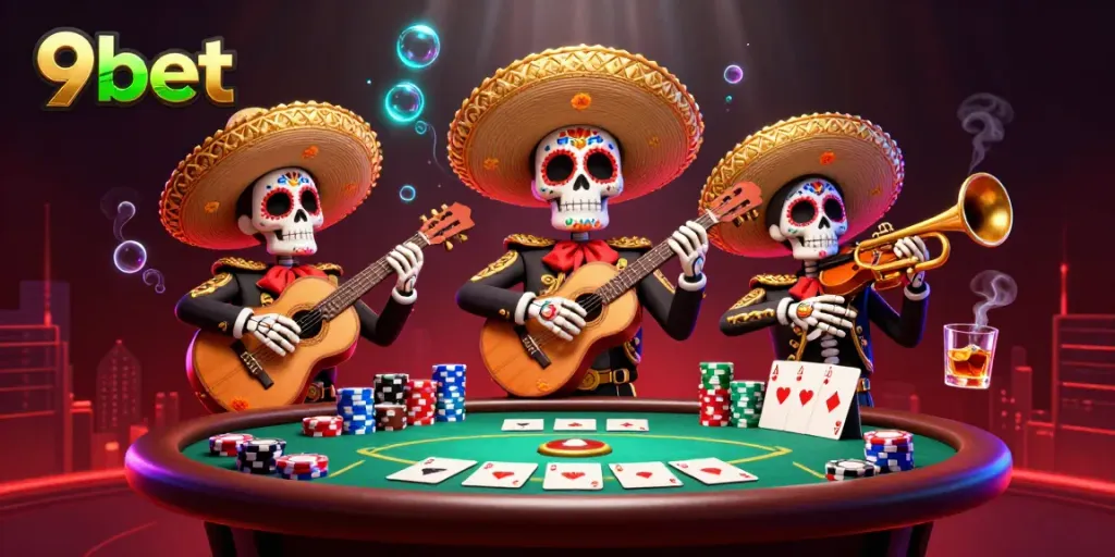 Experience vibrant action and gambling spirit with the 9bet mariachi poker scene.