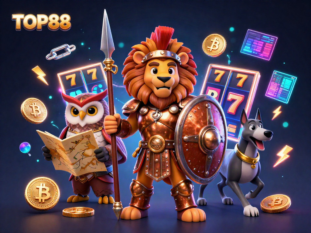 Engage in thrilling gameplay at TOP88 featuring vibrant slots and golden tokens.