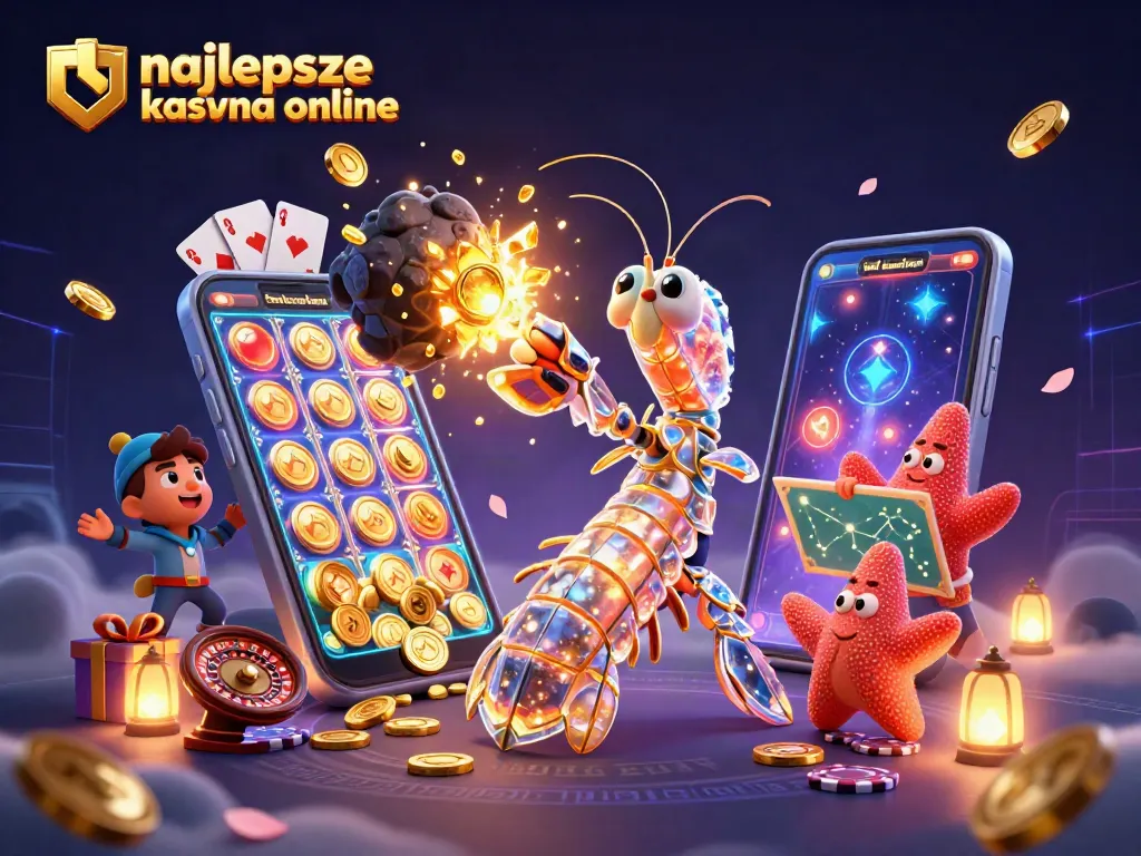 Experience the excitement at najlepsze kasyna online with vibrant 3D characters in a dynamic casino scene full of action.