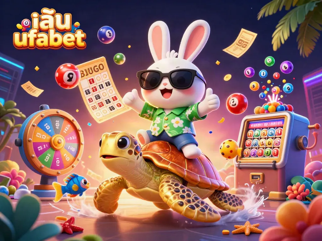 Play ufabet and win big with colorful casino elements and vibrant gaming atmosphere.