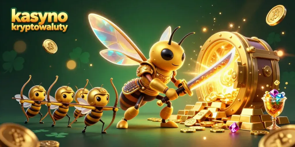 Engage with kasyno kryptowaluty in an electrifying 3D casino scene featuring dynamic characters and vibrant elements.