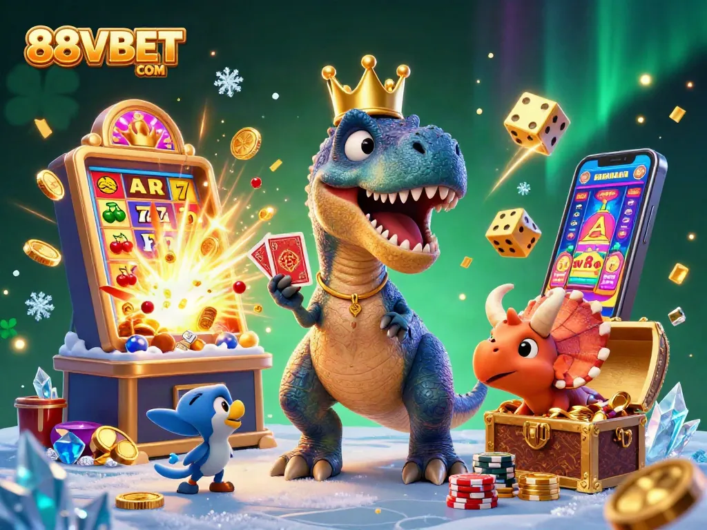 Experience excitement at 88VBET COM with fun characters and a vibrant casino atmosphere.