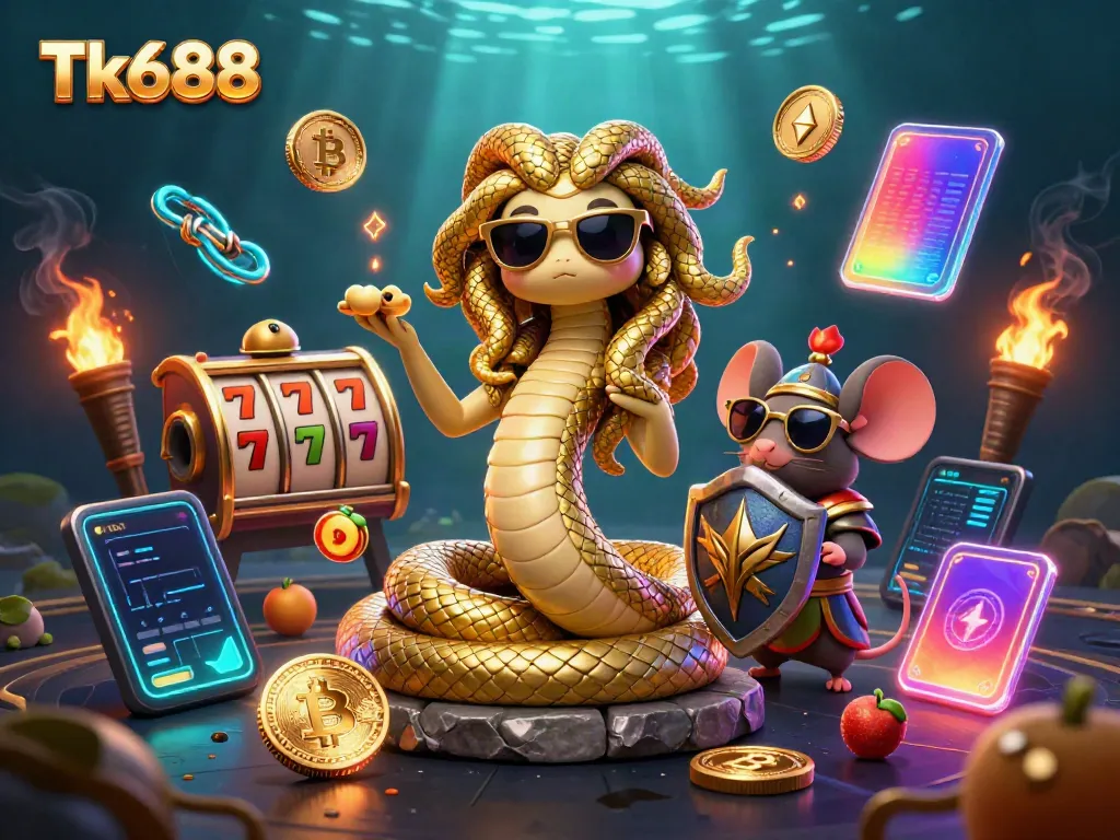 Play engaging casino games at Tk688 with vibrant characters and stunning elements depicting gaming excitement