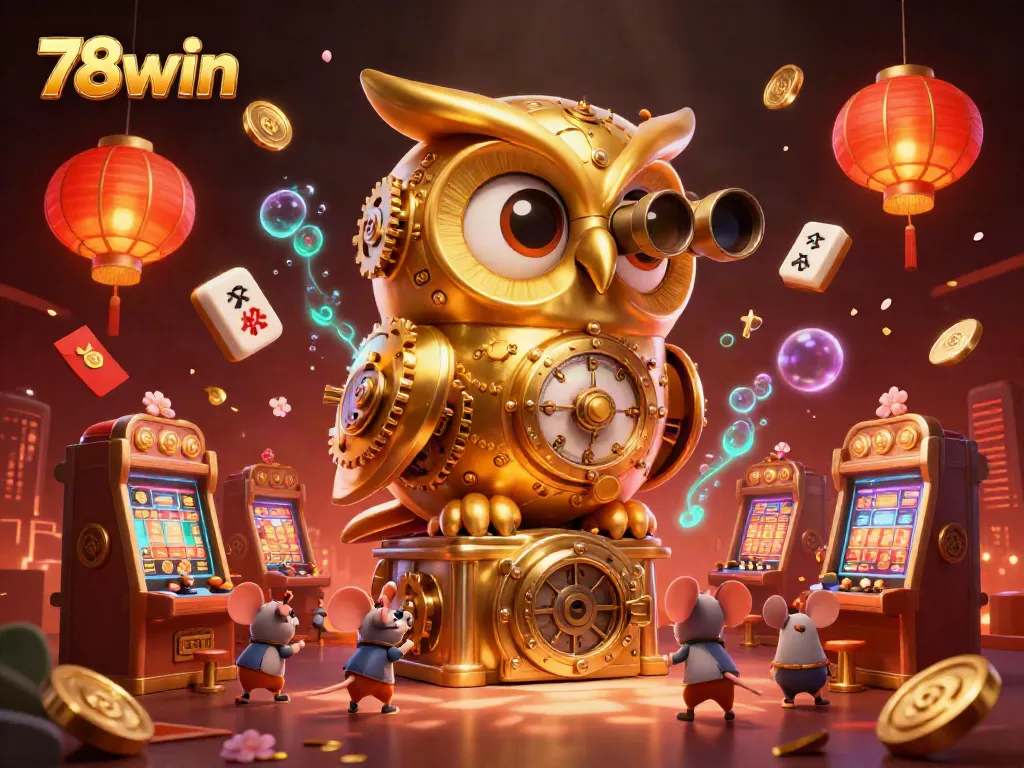 Experience thrilling slots action with 78win’s animated casino scene filled with luck and vibrant details.