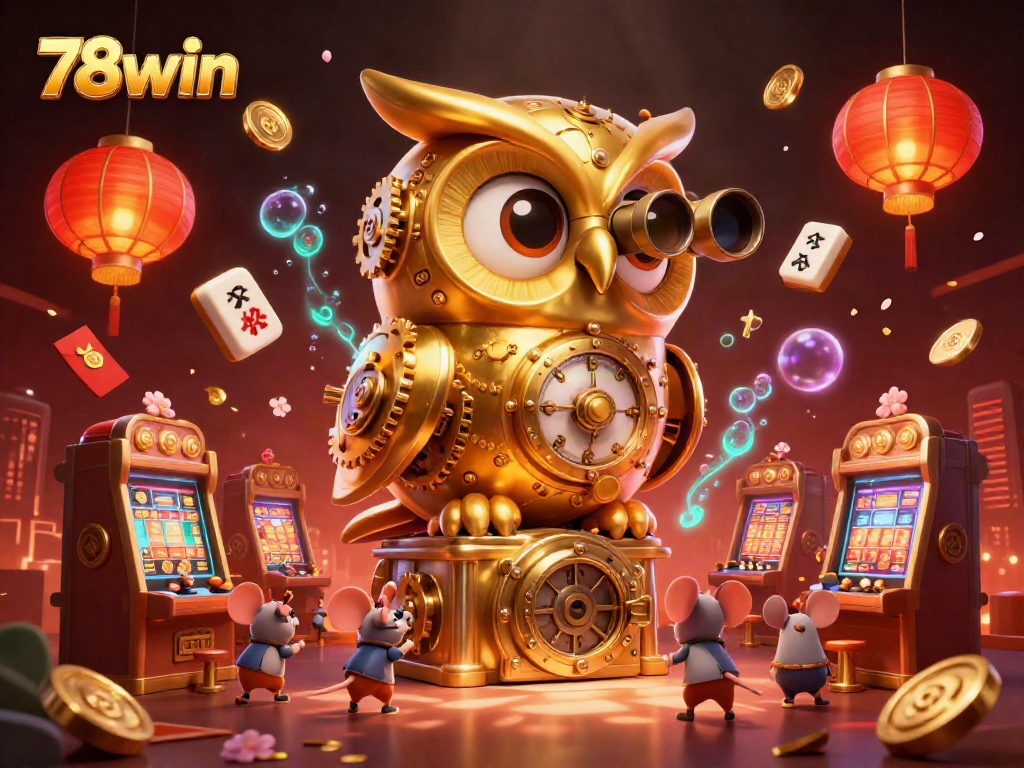 Experience thrilling slots action with 78win’s animated casino scene filled with luck and vibrant details.