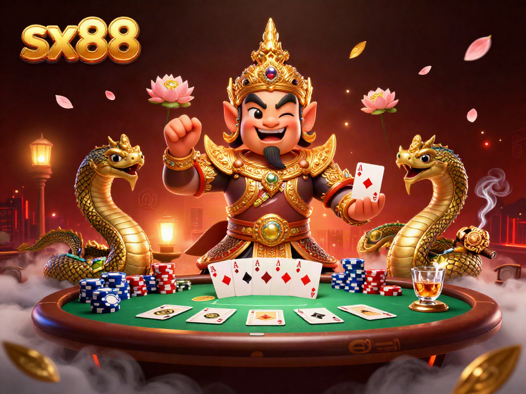 Experience the excitement of sx88 with poker action featuring vibrant characters and dynamic casino elements.