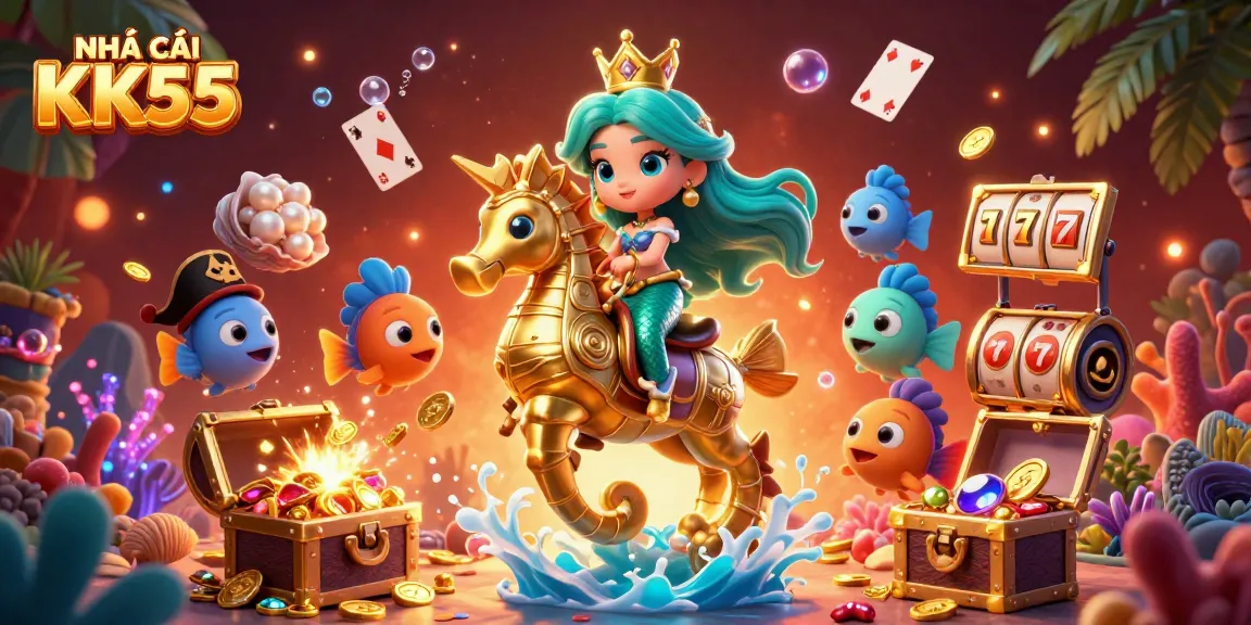 Join the excitement with NHÀ CÁI KK55 featuring vibrant characters and thrilling gaming elements.