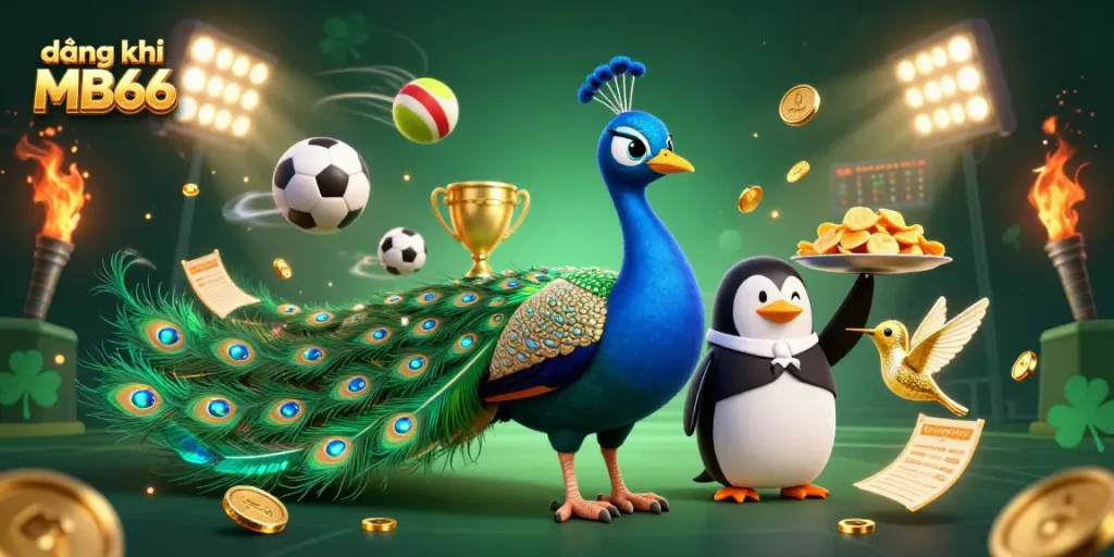 Engage in đăng ký MB66 for thrilling sports betting with a vibrant 3D casino illustration highlighting dynamic characters and elements.