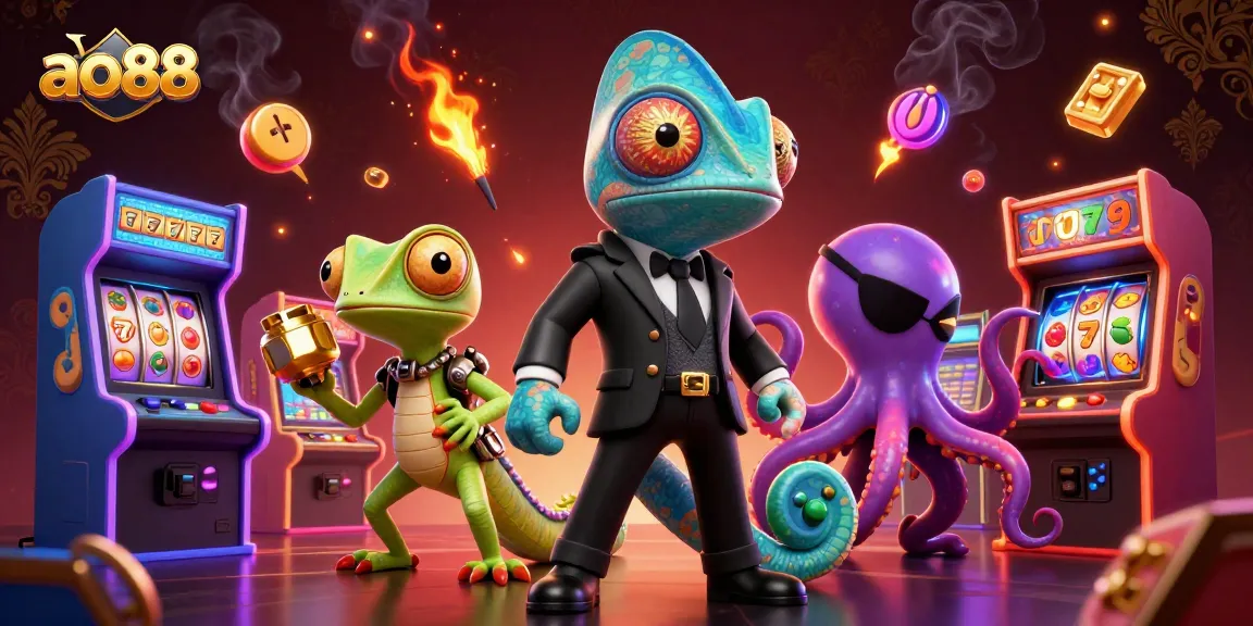 Experience the thrill with ao88 as the colorful characters engage in a vibrant casino adventure.