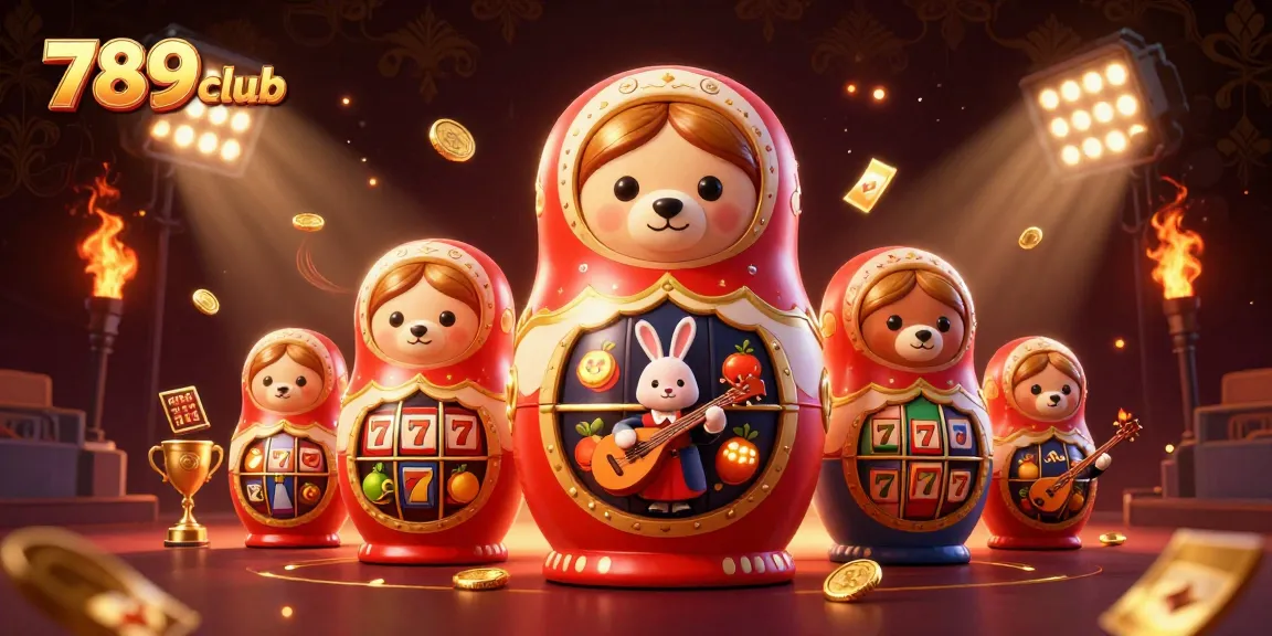 Win big playing 789club: 3D cartoon scene with casino madness and colorful graphics.