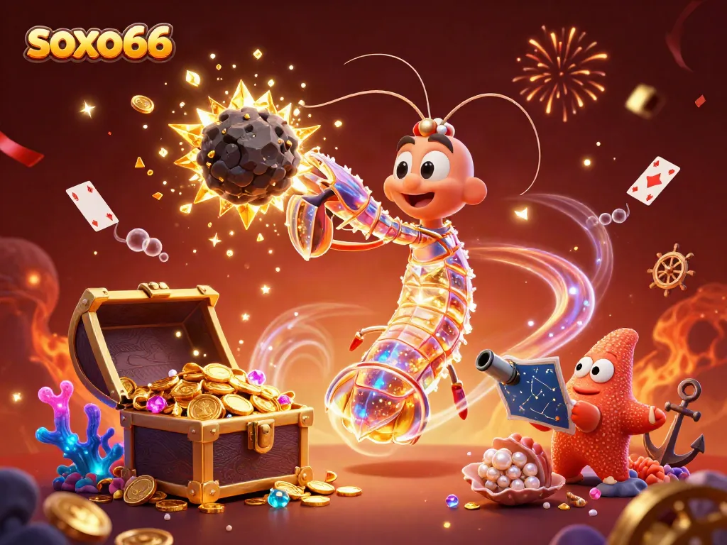 Win big with soxo66's exciting casino games in a vibrant underwater adventure scene.