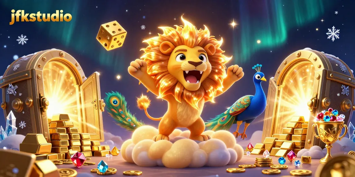 Join the excitement at jfkstudio, where players gamble amidst treasure and vibrant casino elements.