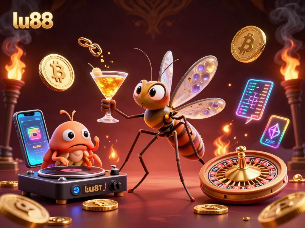 Experience winning with lu88's exciting casino features in a dynamic 3D illustration.