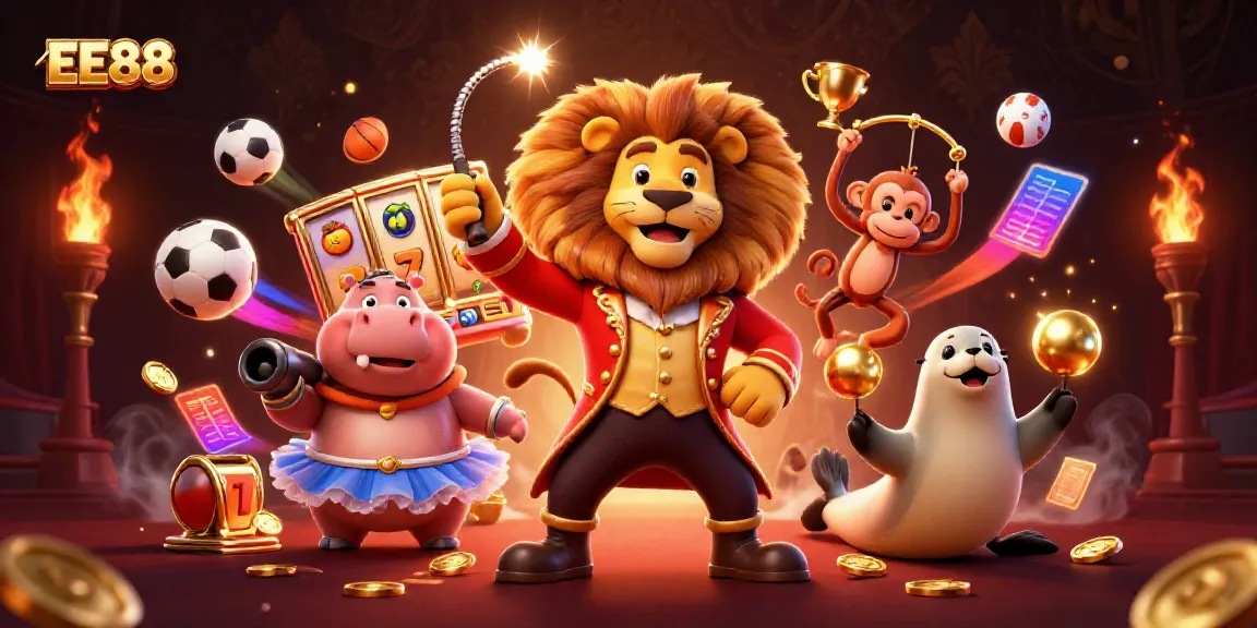 Experience the thrilling world of EE88 casino with vibrant characters and dynamic gaming elements.