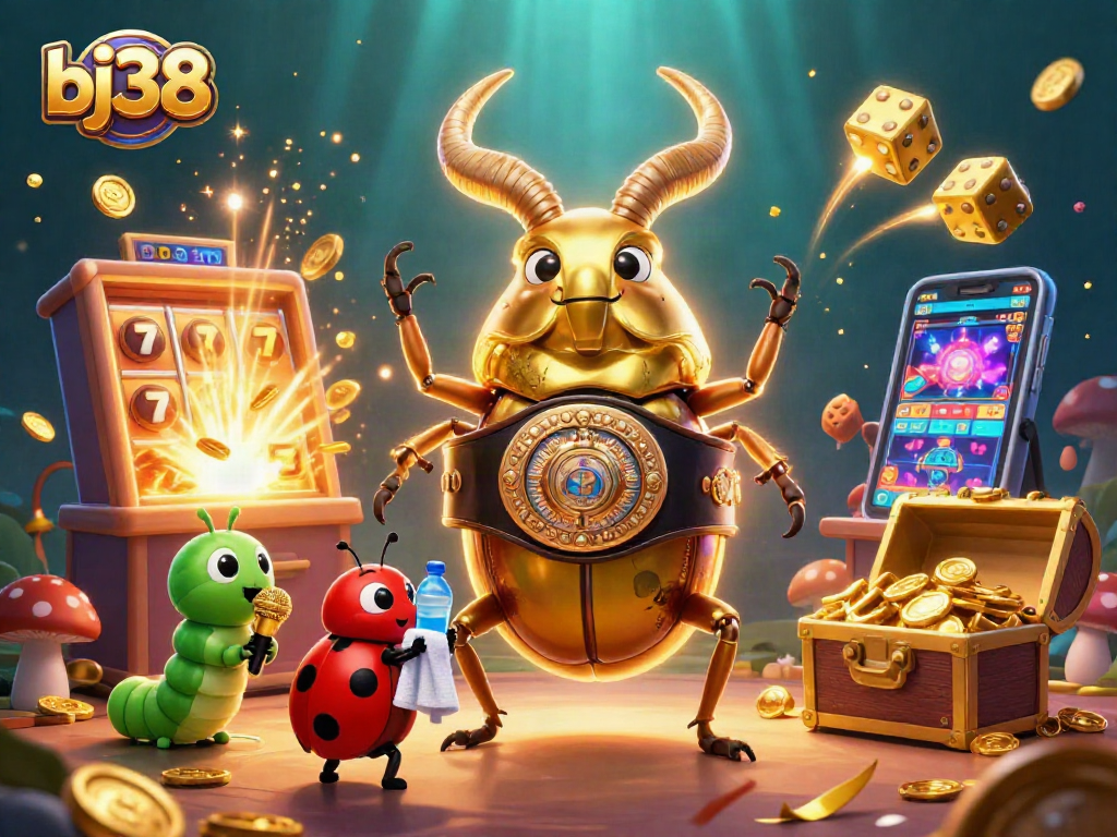 Experience the excitement of bj38 with a winning jackpot explosion and vibrant casino elements.