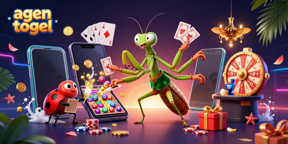 Menangkan agen togel dengan pemandangan warna-warni yang menampilkan karakter unik dan elemen permainan.