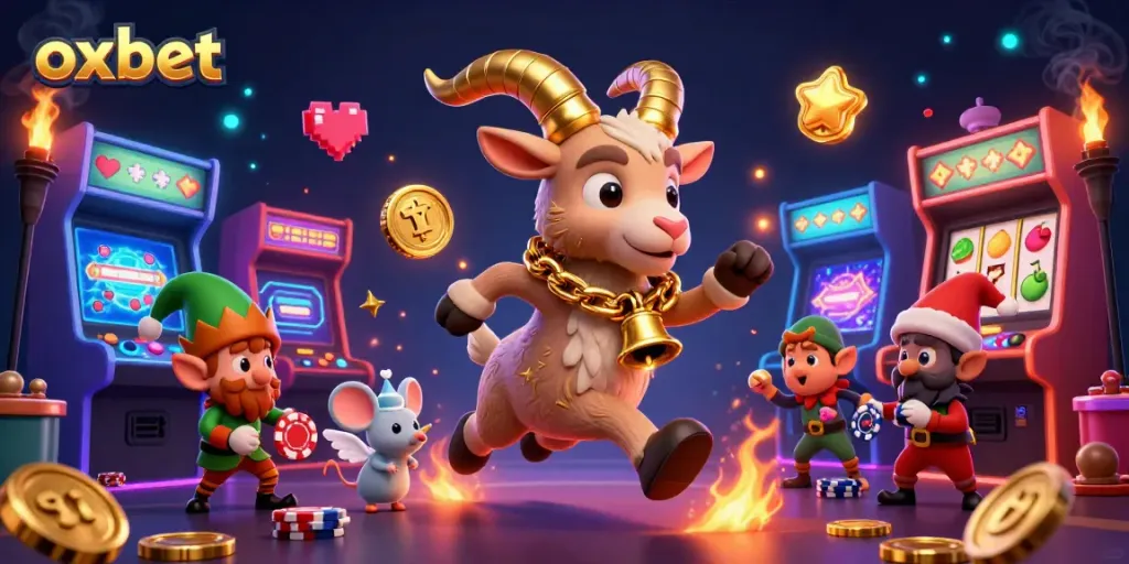 Experience thrilling gameplay at Oxbet with dynamic slot machines and festive characters.