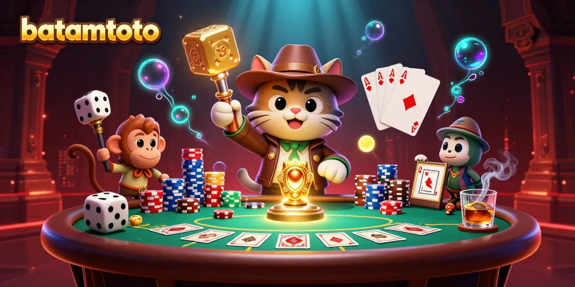 Engage with batamtoto in a vibrant casino-themed adventure showcasing treasure and excitement.