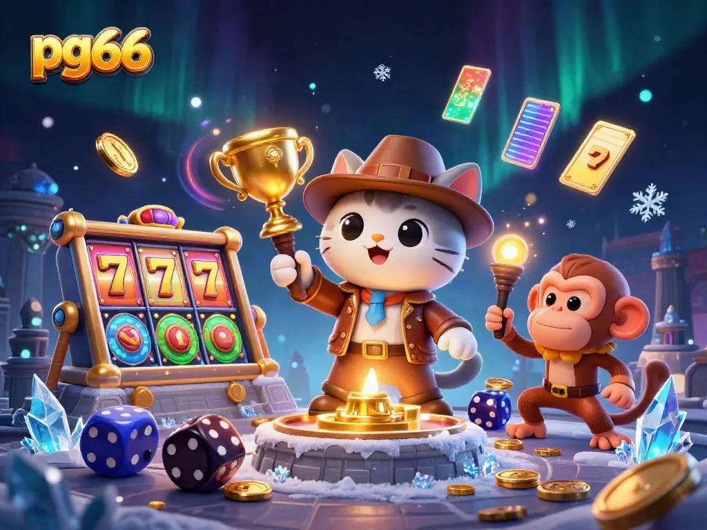 Experience thrilling adventures at pg66 with a cat explorer discovering casino treasures!