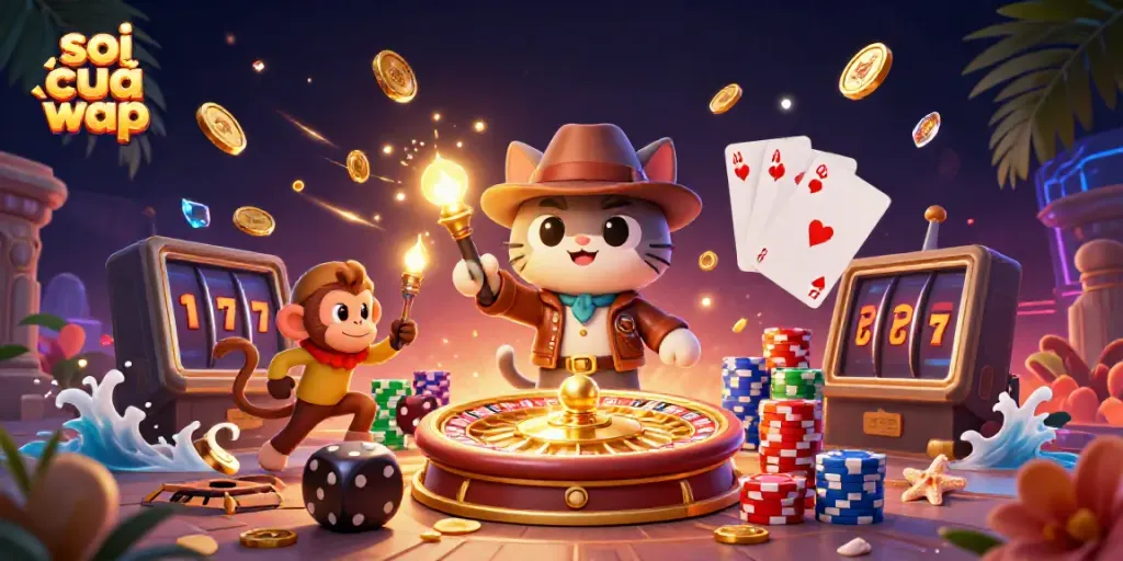 Engage with the vibrant world of soi cầu wap, where golden artifacts and exhilarating casino elements collide in dynamic adventure.