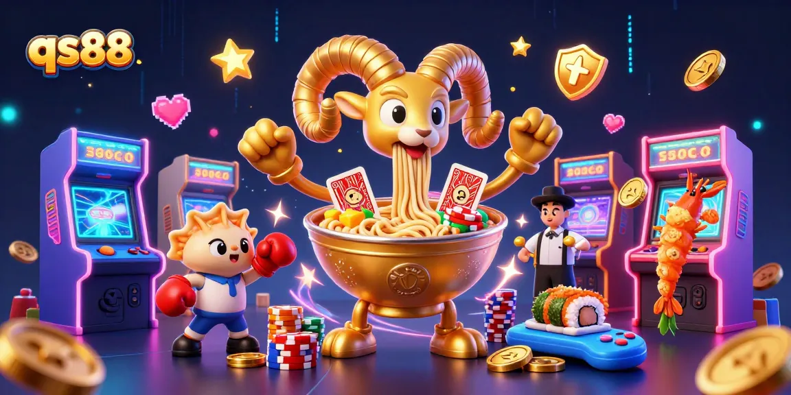 qs88 immerses players in an excitement-filled casino atmosphere with unique characters and vibrant gaming elements.
